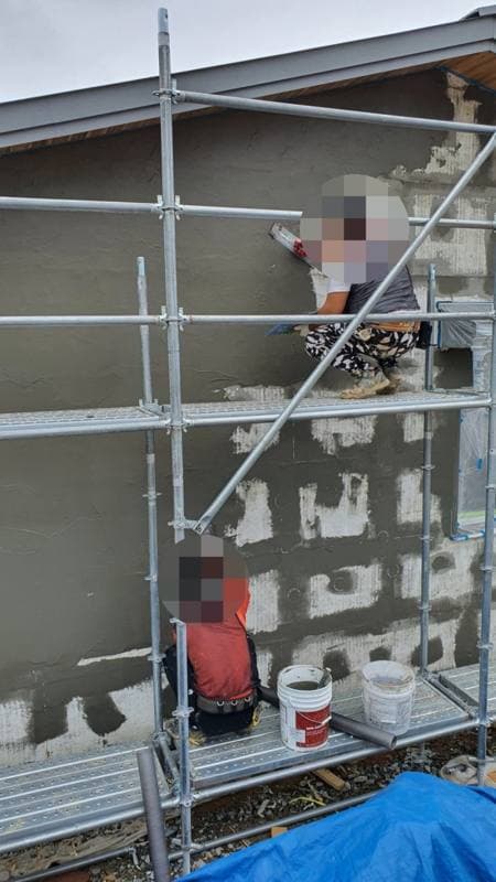 충남 홍성군 홍등면 무기질 불연 외단열 미장 마감 외단열 시공 공정 사진 4