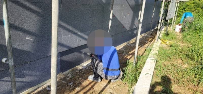 용인시 처인구 식금리 파렉스디피알 외단열미장마감 외단열 시공 공정 사진 3