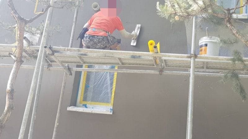 원주시 문막읍 PAREX Variance Tiera Plaster 외단열 시공 공정 사진 4