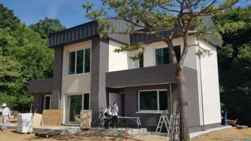 원주시 문막읍 PAREX Variance Tiera Plaster 외단열 시공 공정 사진 6