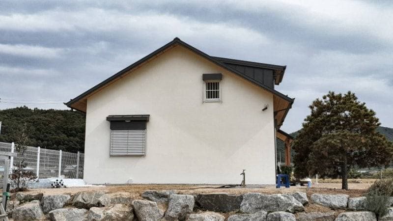 충남 예산 무기질계 미네랄울 불연외단열미장마감 외단열 시공 공정 사진 6